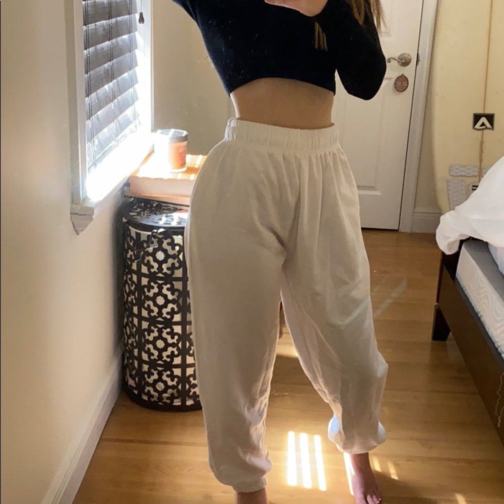 Pretty little thing white joggers